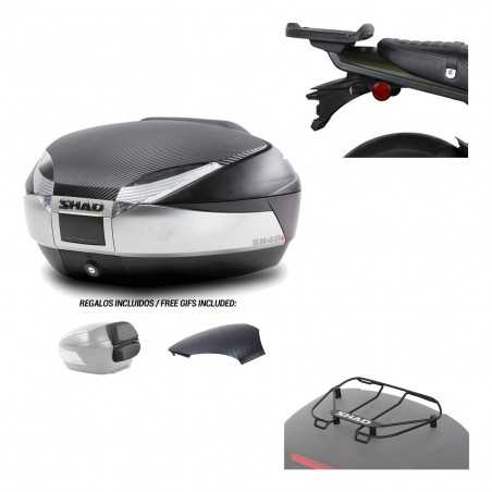 SHAD Baul trasero + herraje montaje parrilla portabultos superior SH48 KIT-180722