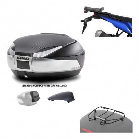 SHAD Baul trasero + herraje montaje parrilla portabultos superior SH48 KIT-180922