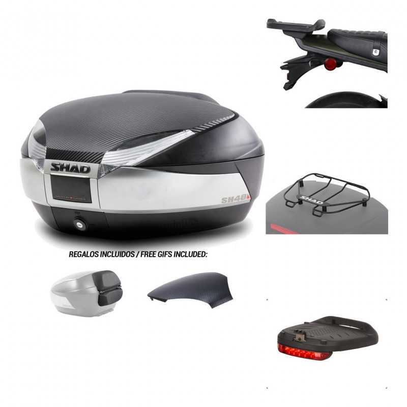 SHAD Baul trasero + herraje montaje accesorios SH48 KIT-180723