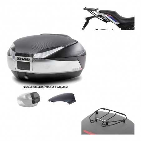 SHAD Baul trasero + herraje montaje parrilla portabultos superior SH48 KIT-180674