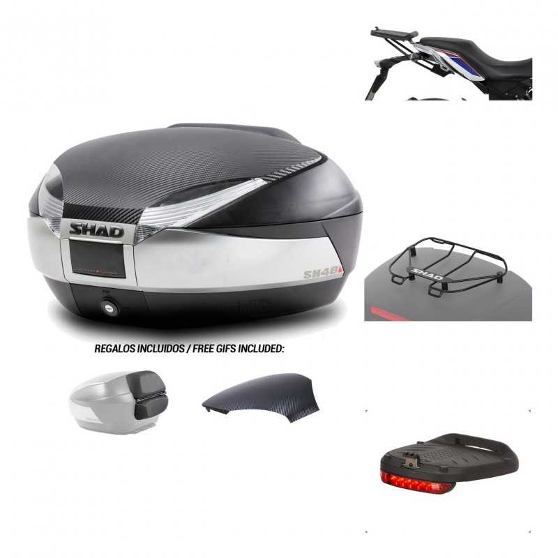 SHAD Baul trasero + herraje montaje accesorios SH48 KIT-180675