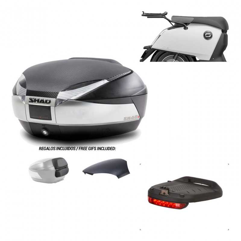 SHAD Baul trasero + herraje montaje luz de freno SH48 KIT-180975