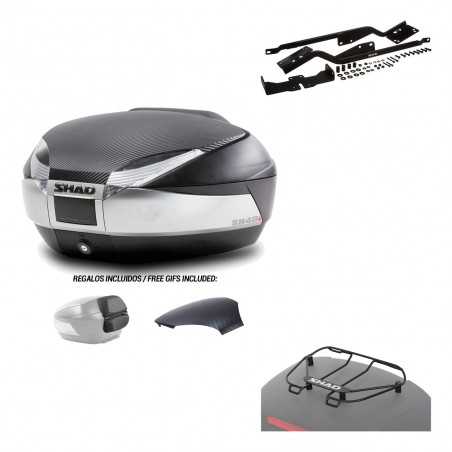 SHAD Baul trasero + herraje montaje parrilla portabultos superior SH48 KIT-180626