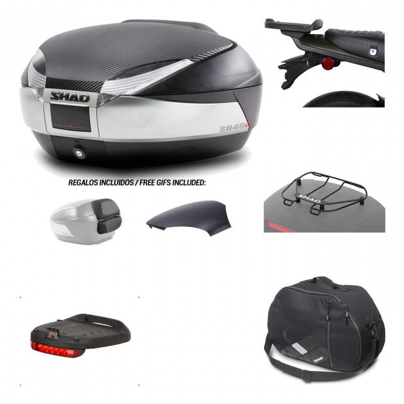 SHAD Baul trasero + herraje montaje accesorios SH48 KIT-180725