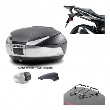 SHAD Baul trasero + herraje montaje parrilla portabultos superior SH48 KIT-180730