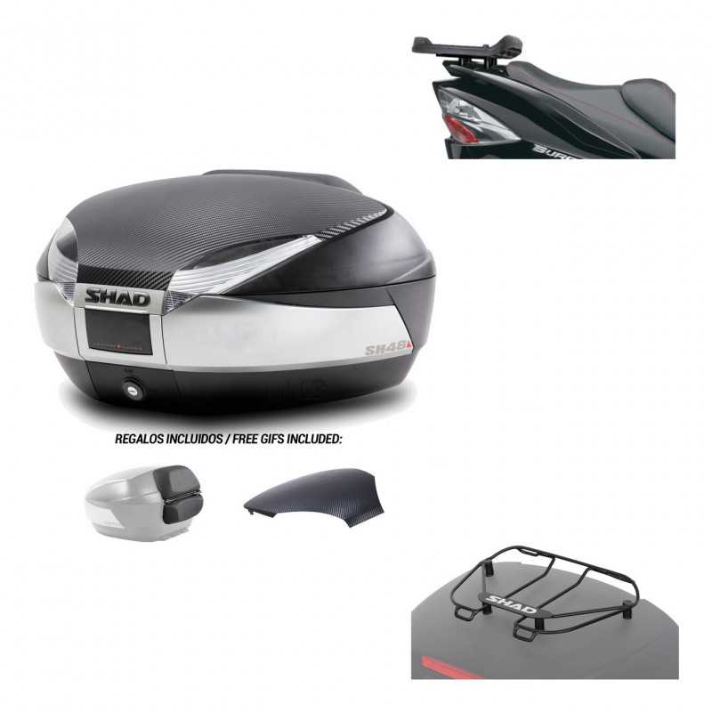 SHAD Baul trasero + herraje montaje parrilla portabultos superior SH48 KIT-180630