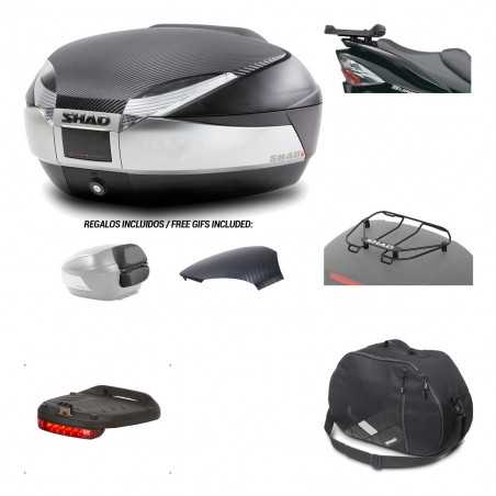 Rear trunk + mounting hardware + accessories SH48