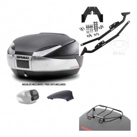 SHAD Baul trasero + herraje montaje parrilla portabultos superior SH48 KIT-180634