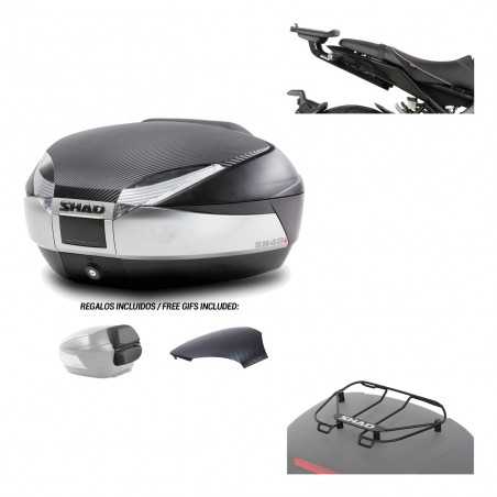 SHAD Baul trasero + herraje montaje parrilla portabultos superior SH48 KIT-180638