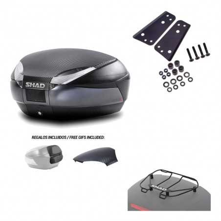 SHAD Baul trasero + herraje montaje parrilla portabultos superior SH48 KIT-181030