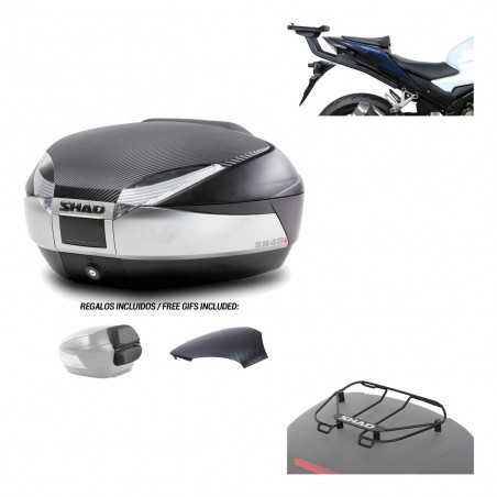 SHAD Baul trasero + herraje montaje parrilla portabultos superior SH48 KIT-180786