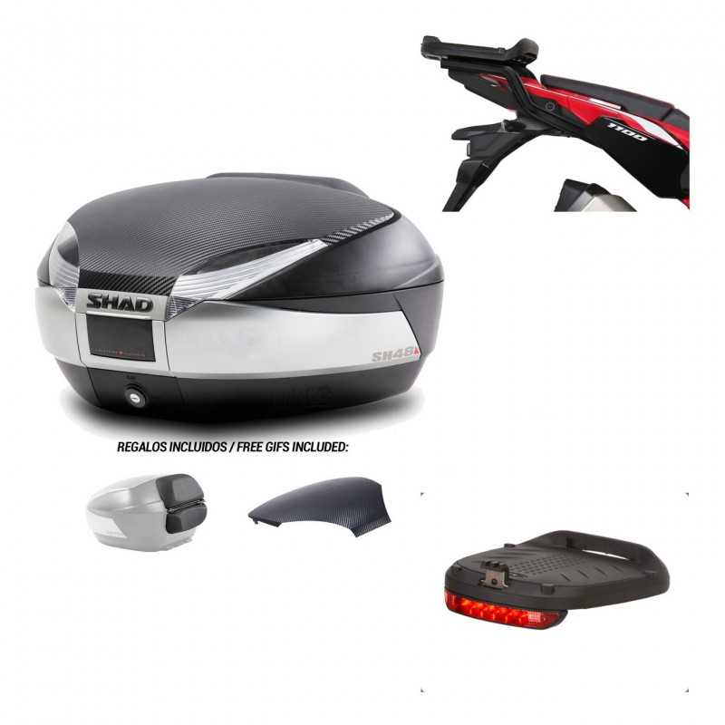 SHAD Baul trasero + herraje montaje luz de freno SH48 KIT-180887