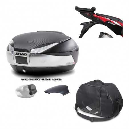 SHAD Baul trasero + herraje montaje bolsa interna SH48 KIT-180888