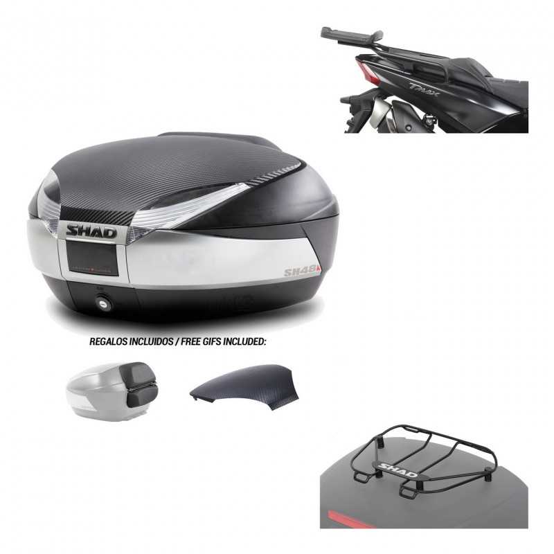 SHAD Baul trasero + herraje montaje parrilla portabultos superior SH48 KIT-180642