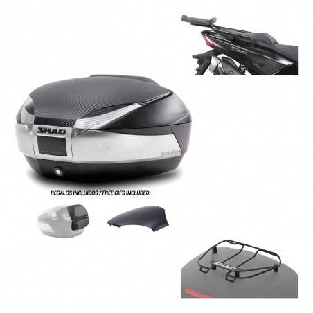 SHAD Baul trasero + herraje montaje parrilla portabultos superior SH48 KIT-180642