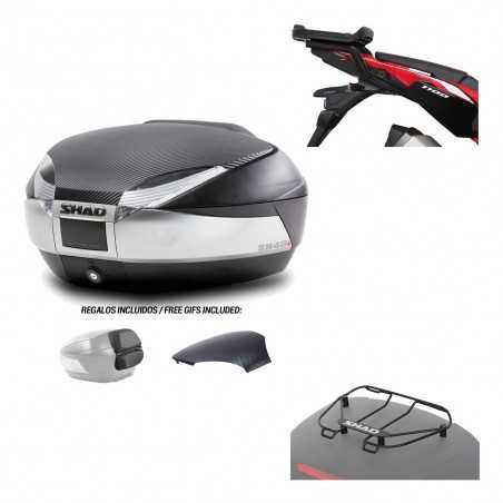 SHAD Baul trasero + herraje montaje parrilla portabultos superior SH48 KIT-180890