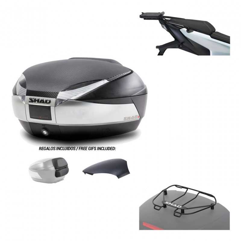 SHAD Baul trasero + herraje montaje parrilla portabultos superior SH48 KIT-180794