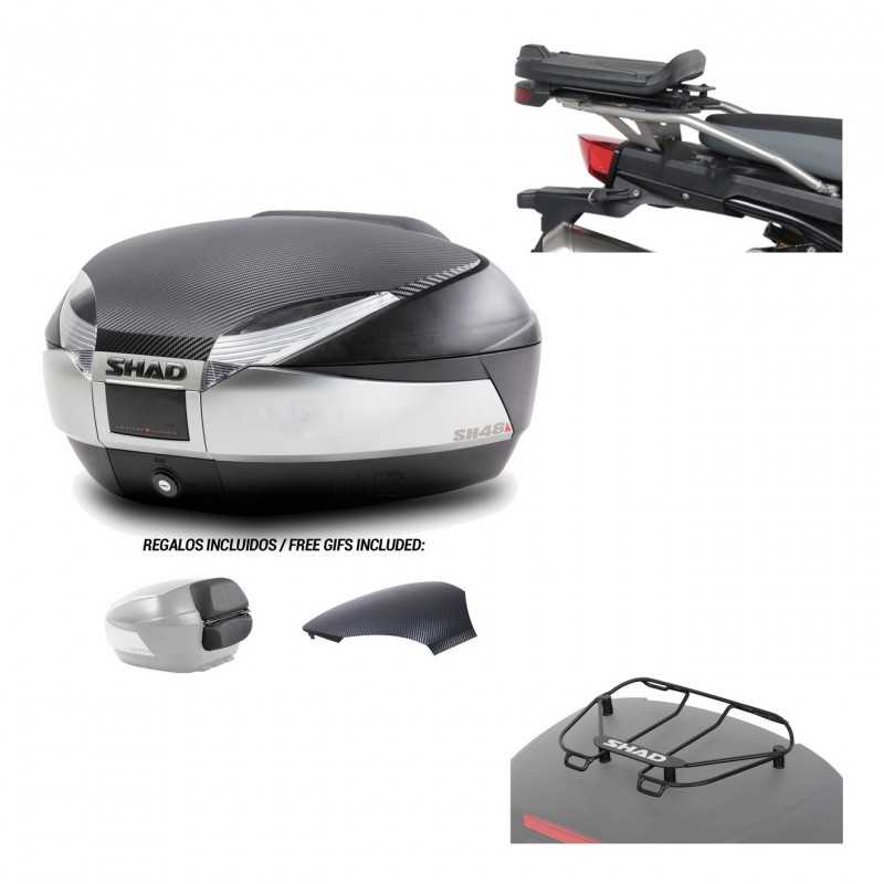 SHAD Baul trasero + herraje montaje parrilla portabultos superior SH48 KIT-180746