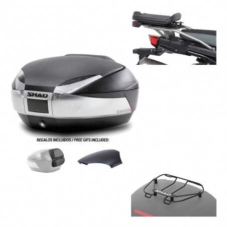 SHAD Baul trasero + herraje montaje parrilla portabultos superior SH48 KIT-180746