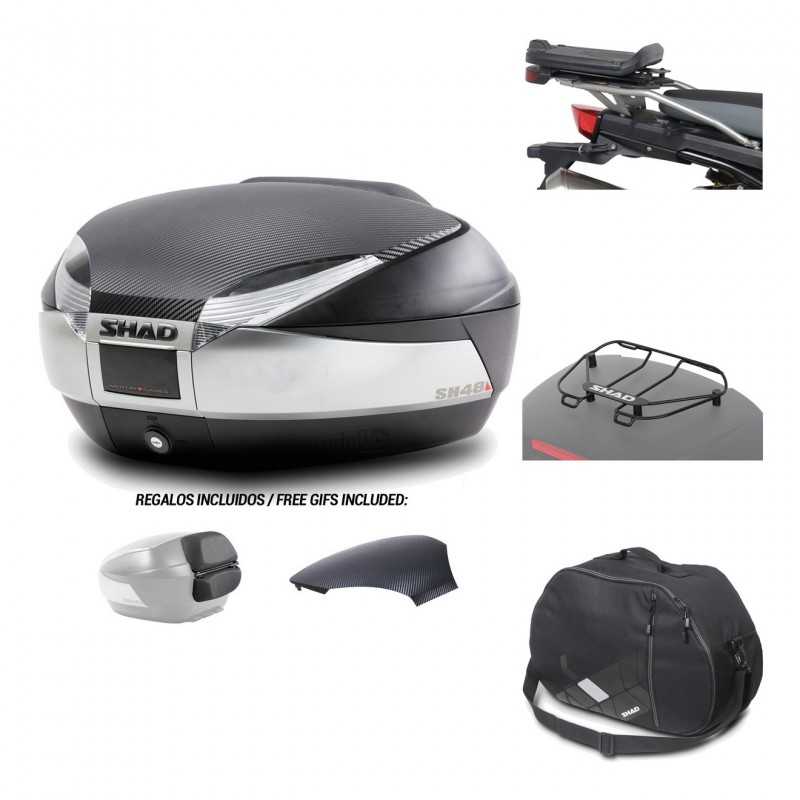 SHAD Baul trasero + herraje montaje accesorios SH48 KIT-180748