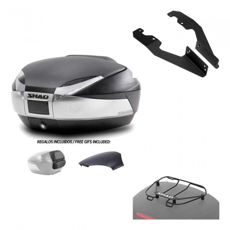 SHAD Baul trasero + herraje montaje parrilla portabultos superior SH48 KIT-180946
