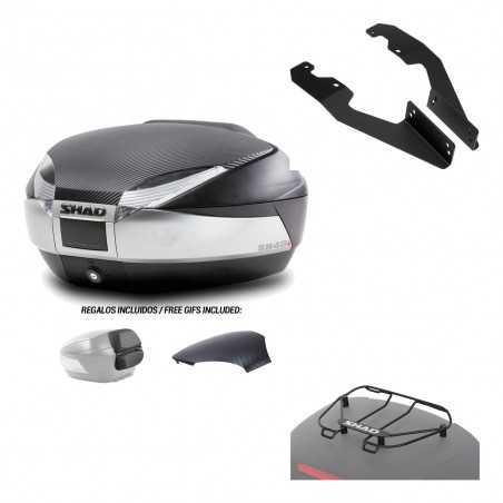 SHAD Baul trasero + herraje montaje parrilla portabultos superior SH48 KIT-180946
