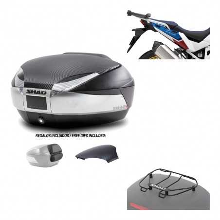 SHAD Baul trasero + herraje montaje parrilla portabultos superior SH48 KIT-180898