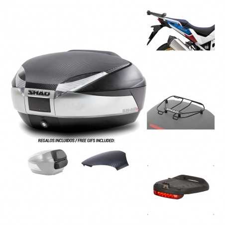 Rear trunk + mounting hardware + accessories SH48