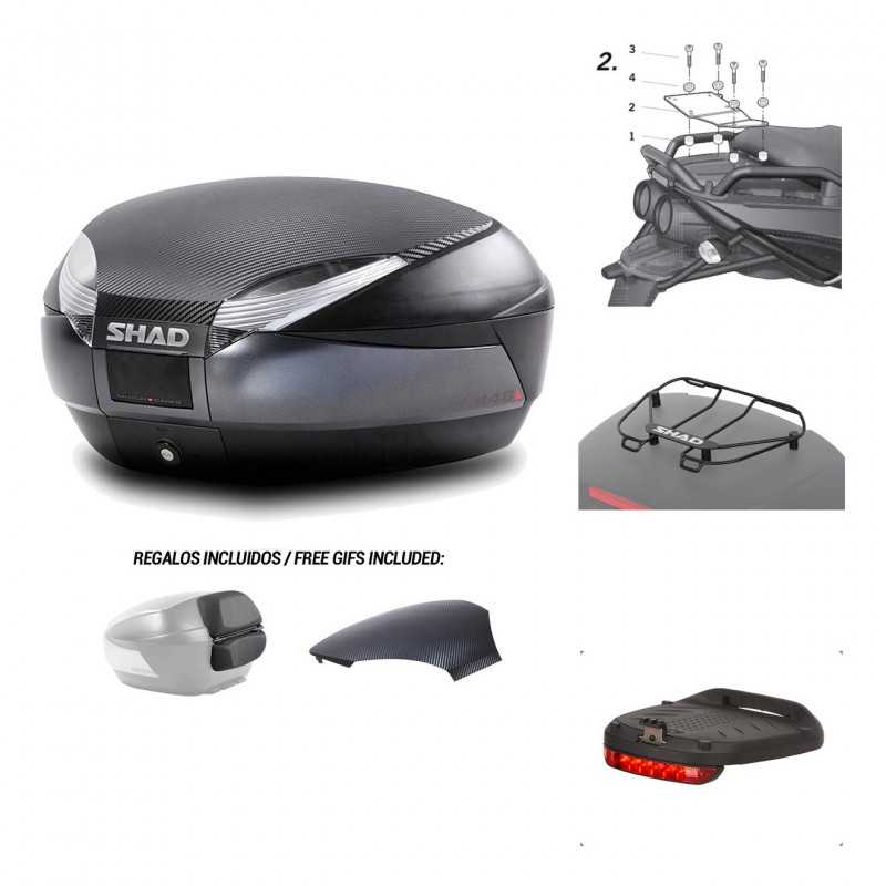Rear trunk + mounting hardware + accessories  SH48