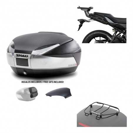 SHAD Baul trasero + herraje montaje parrilla portabultos superior SH48 KIT-180850