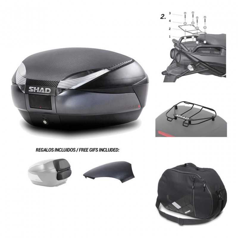 Rear trunk + mounting hardware + accessories  SH48