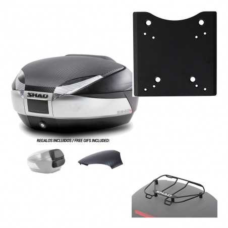 SHAD Baul trasero + herraje montaje parrilla portabultos superior SH48 KIT-180950