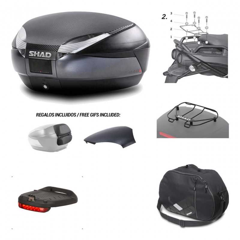 Rear trunk + mounting hardware + accessories  SH48