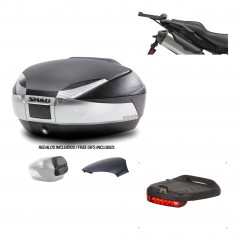 SHAD Baul trasero + herraje montaje luz de freno SH48 KIT-180655