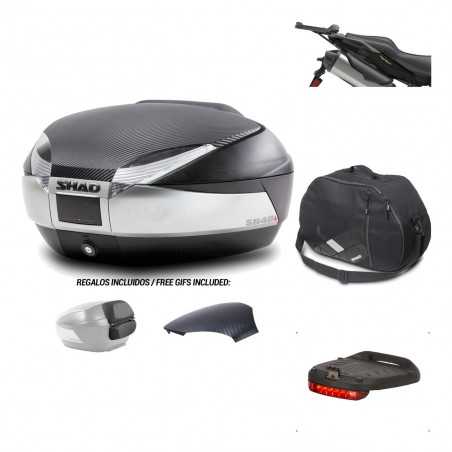 Rear trunk + mounting hardware + accessories SH48