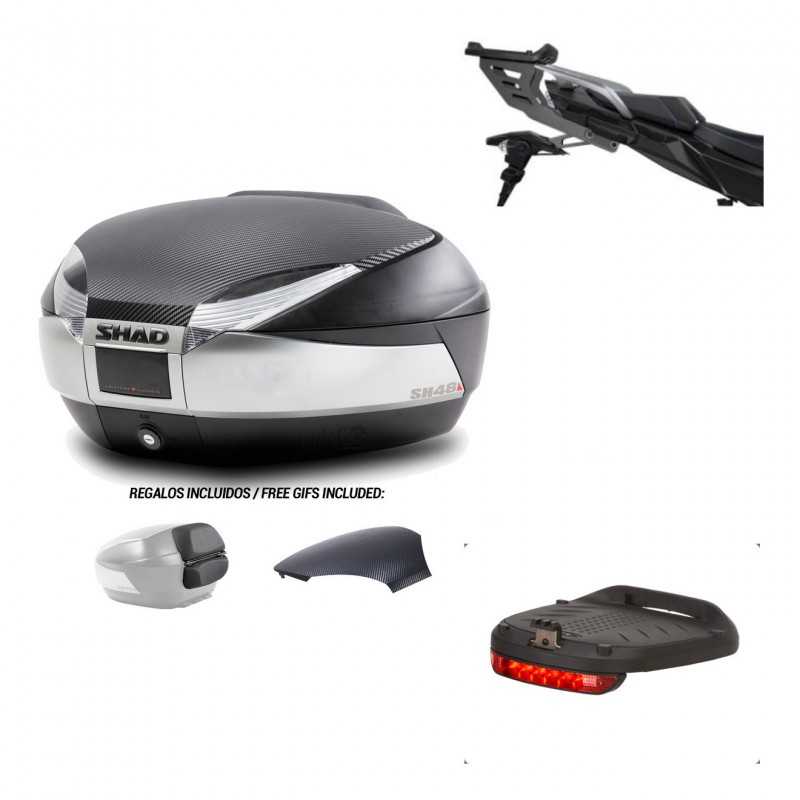 SHAD Baul trasero + herraje montaje luz de freno SH48 KIT-180759