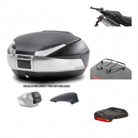 Rear trunk + mounting hardware + accessories SH48