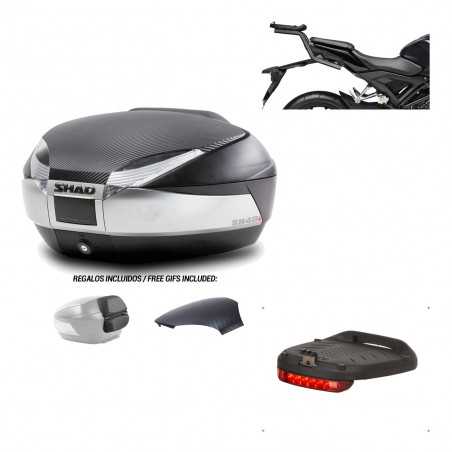 SHAD Baul trasero + herraje montaje luz de freno SH48 KIT-180959