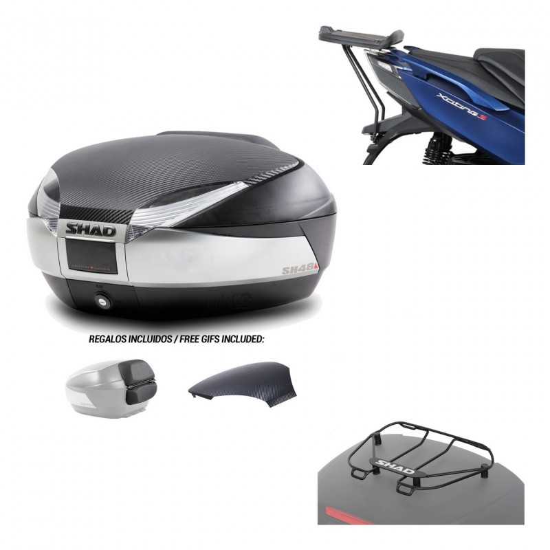 SHAD Baul trasero + herraje montaje parrilla portabultos superior SH48 KIT-180714