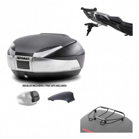 SHAD Baul trasero + herraje montaje parrilla portabultos superior SH48 KIT-180762