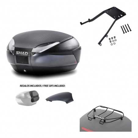 SHAD Baul trasero + herraje montaje parrilla portabultos superior SH48 KIT-181010