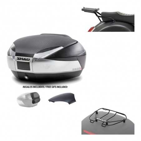 SHAD Baul trasero + herraje montaje parrilla portabultos superior SH48 KIT-180914