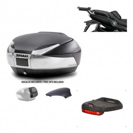 SHAD Baul trasero + herraje montaje luz de freno SH48 KIT-180863