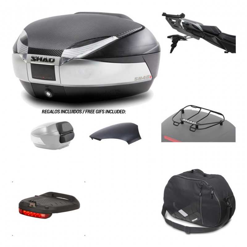 SHAD Baul trasero + herraje montaje accesorios SH48 KIT-180765