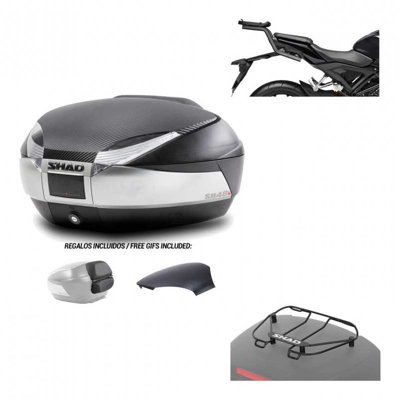 SHAD Baul trasero + herraje montaje parrilla portabultos superior SH48 KIT-180962