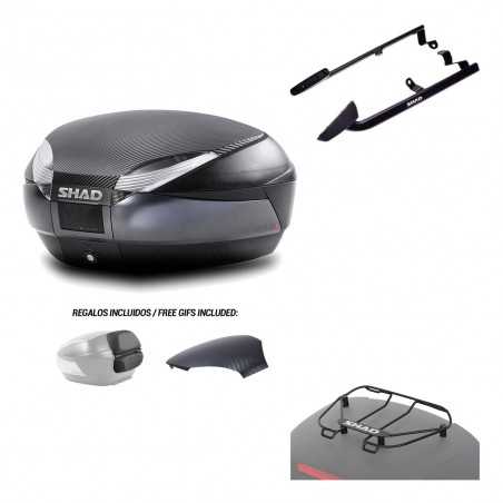 SHAD Baul trasero + herraje montaje parrilla portabultos superior SH48 KIT-181112
