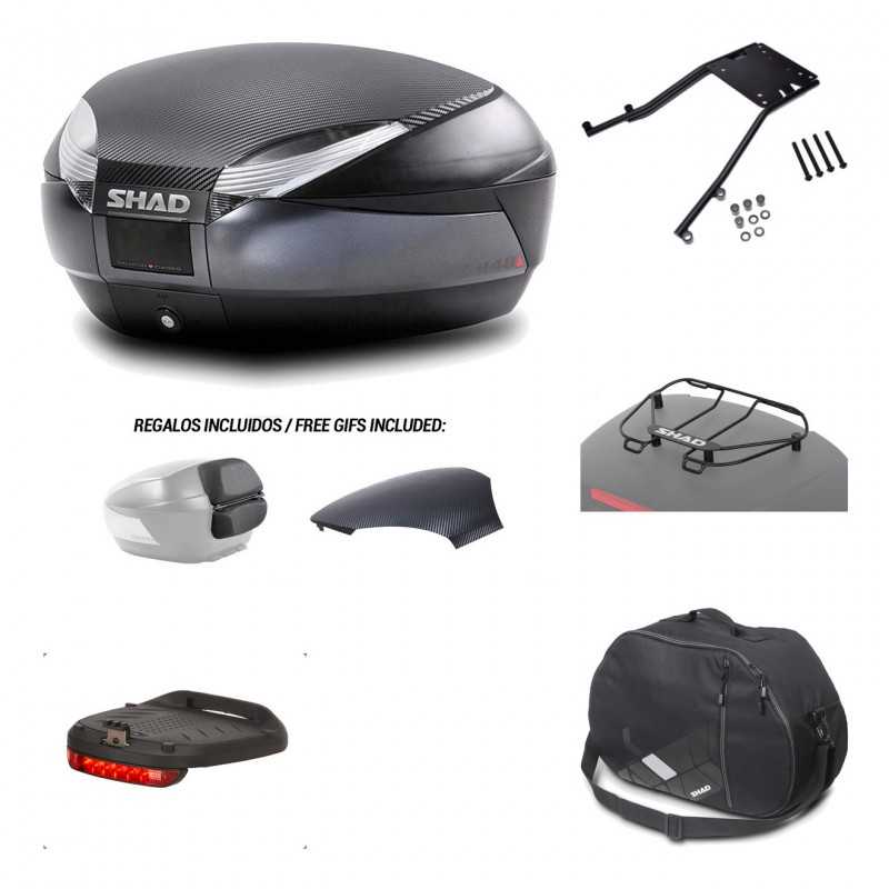 SHAD Baul trasero + herraje montaje accesorios SH48 KIT-181013