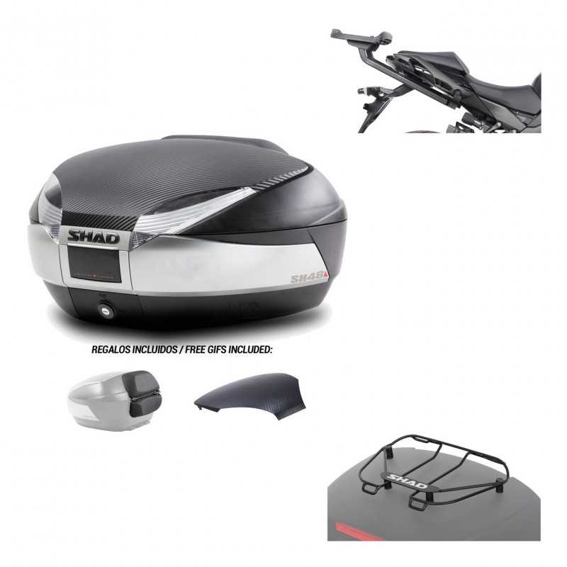 SHAD Baul trasero + herraje montaje parrilla portabultos superior SH48 KIT-180818