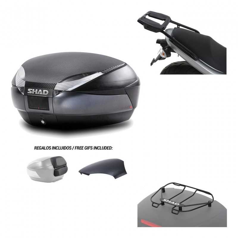 SHAD Baul trasero + herraje montaje parrilla portabultos superior SH48 KIT-181117