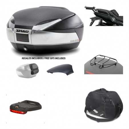 Rear trunk + mounting hardware + accessories SH48